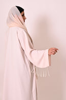 Pearl fringe- beige