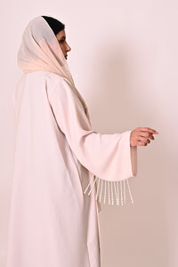 Pearl fringe- beige