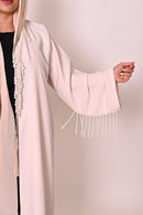 Pearl fringe- beige